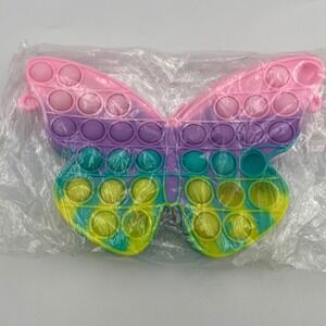 Butterfly Pop It‎ Pencil Case Kids Zipper Pouch Sensory Fidget Toy New